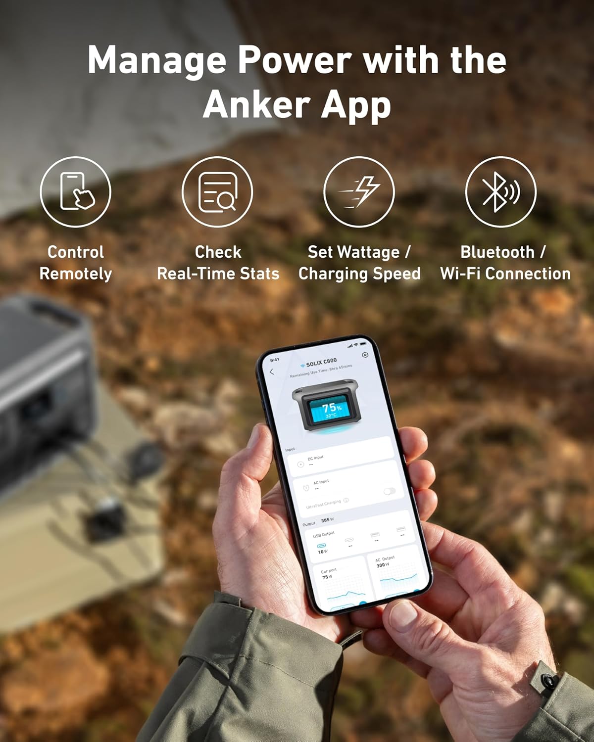 768Wh | 1600W Power Station | Anker SOLIX C800