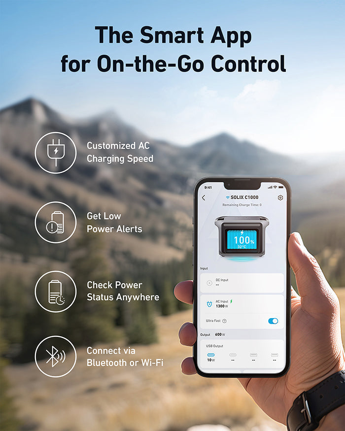 1,056Wh | 1,800W Portable Power Station | Anker SOLIX C1000