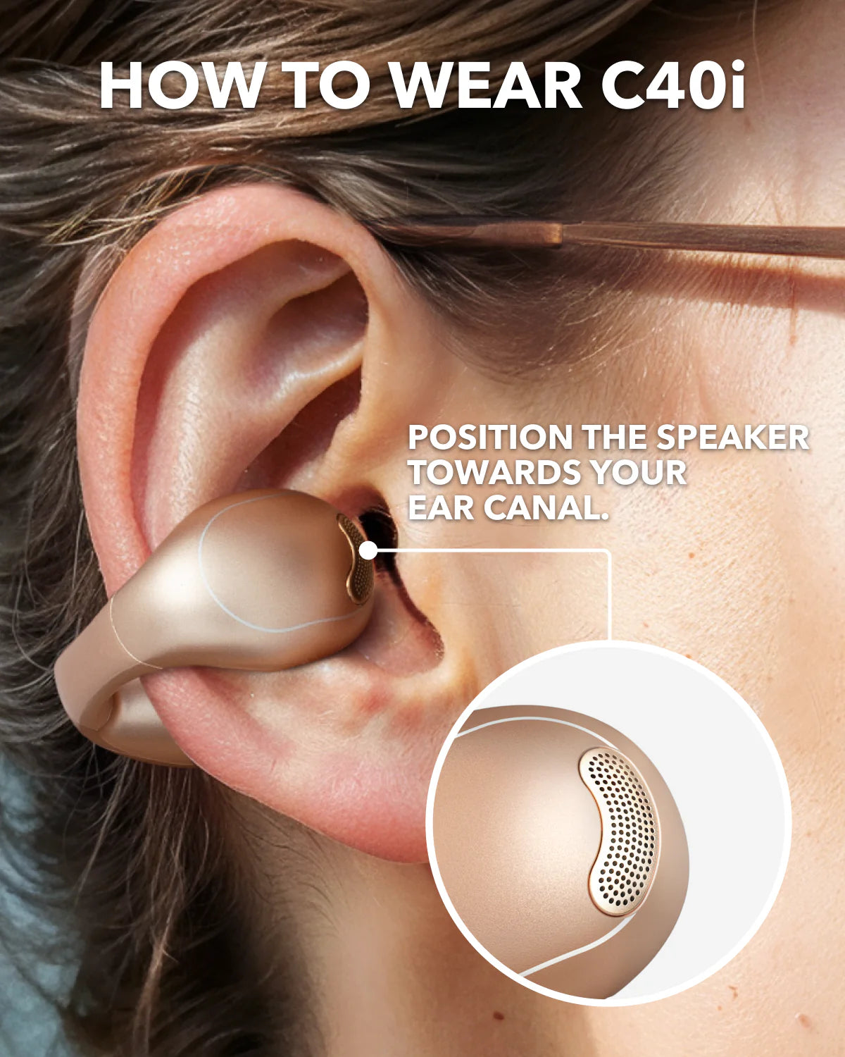 soundcore C40i | Flexible and Comfortable Clip-On Earbuds