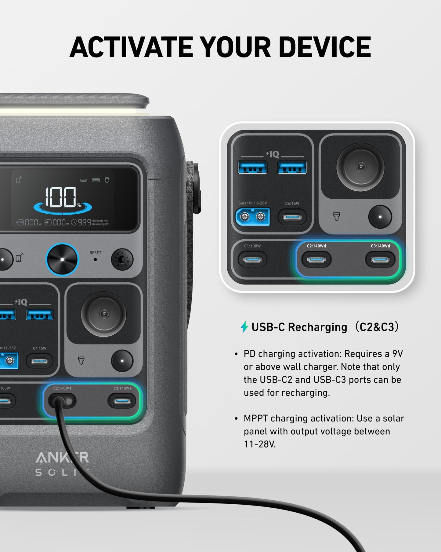288Wh | 300W DC Portable Power Station (Anker SOLIX C300)