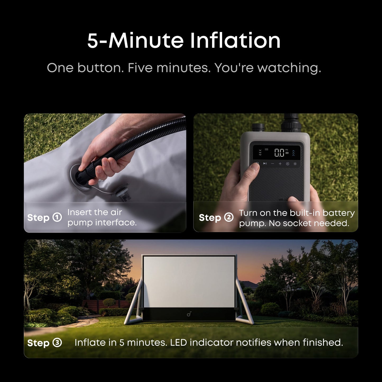 soundcore Nebula 200-Inch Inflatable Projector Screen