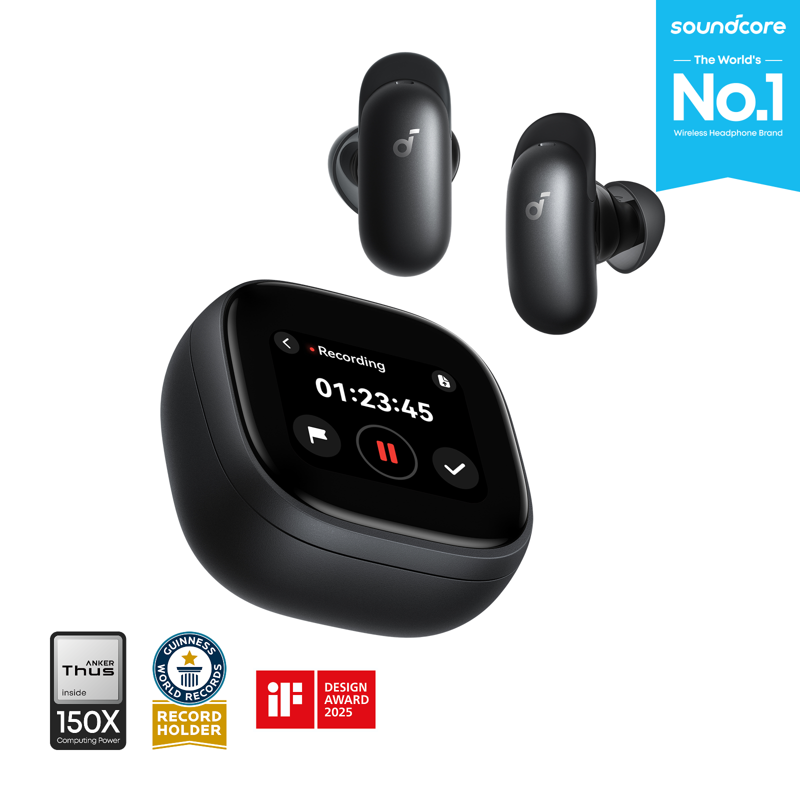 soundcore Liberty 5 Max ANC wireless earbuds with AI recording