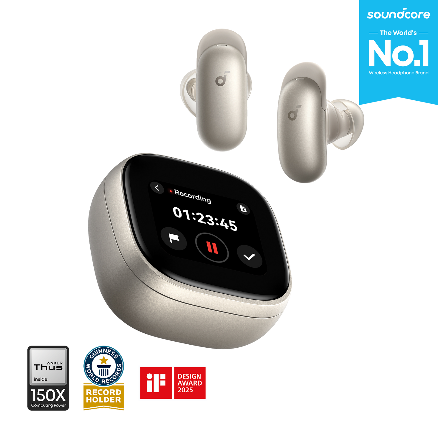Liberty 5 Pro Max｜AI Recording Earbuds with Smart Case