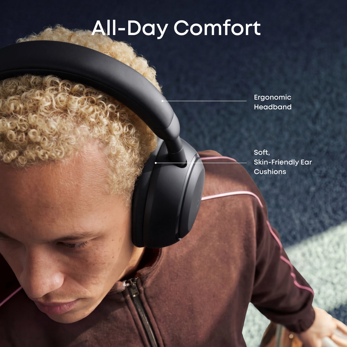 soundcore Space 2 | Comfortable Noise Cancelling Headphones with All-Day Wearing