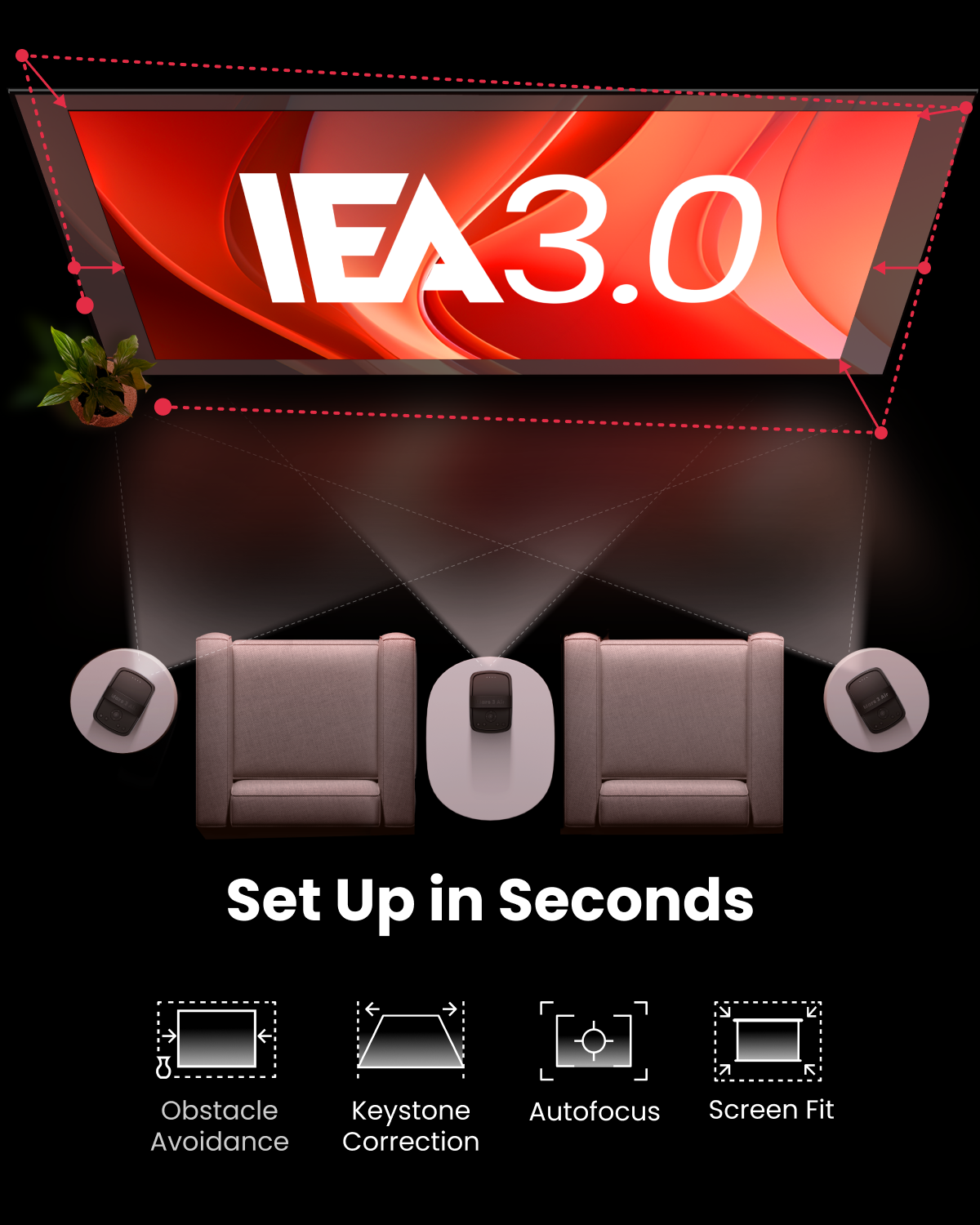 Mars 3 Air | Portable Google TV Projector (Lightning Deals)