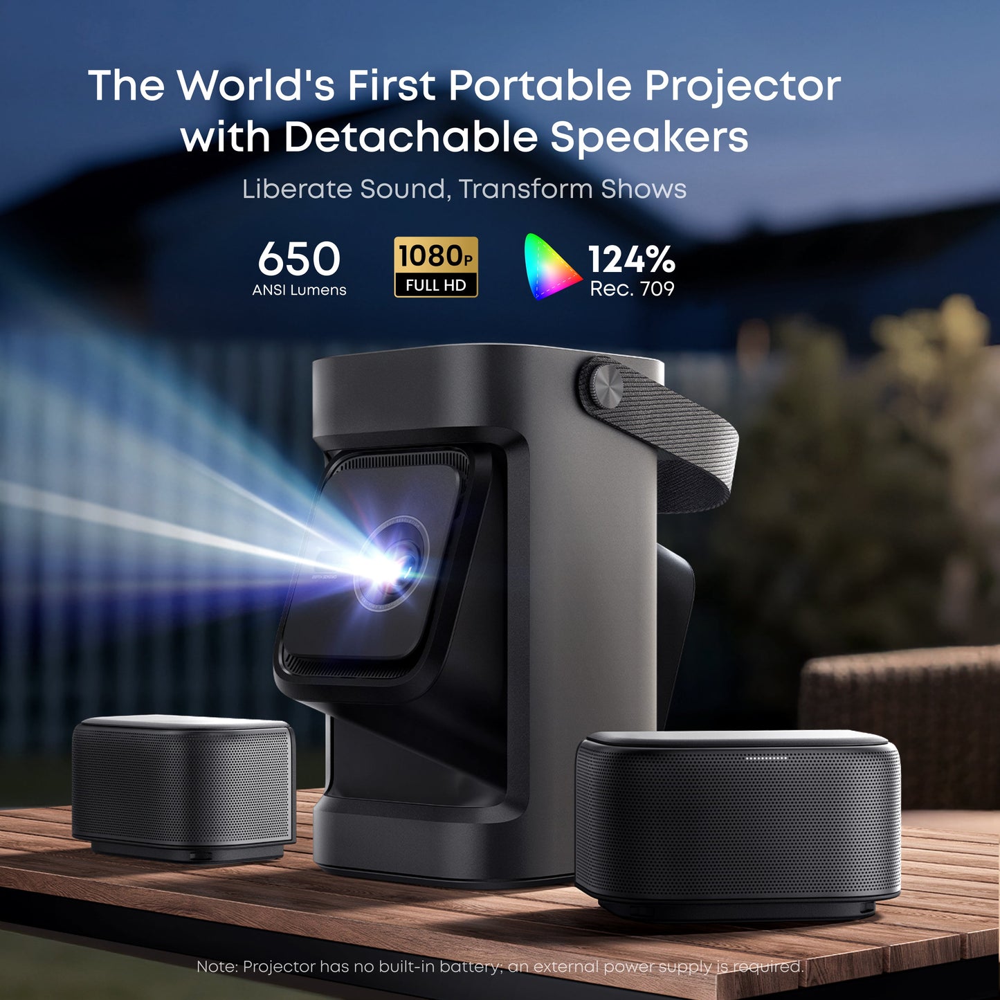 Nebula P1 | World's First Portable Projector with Detachable Speakers