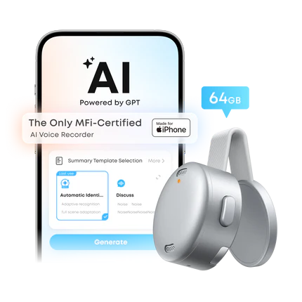 soundcore Work | The World's First Coin-Sized AI Voice Recorder