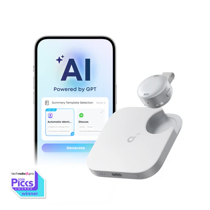 soundcore Work | The World's First Coin-Sized AI Voice Recorder