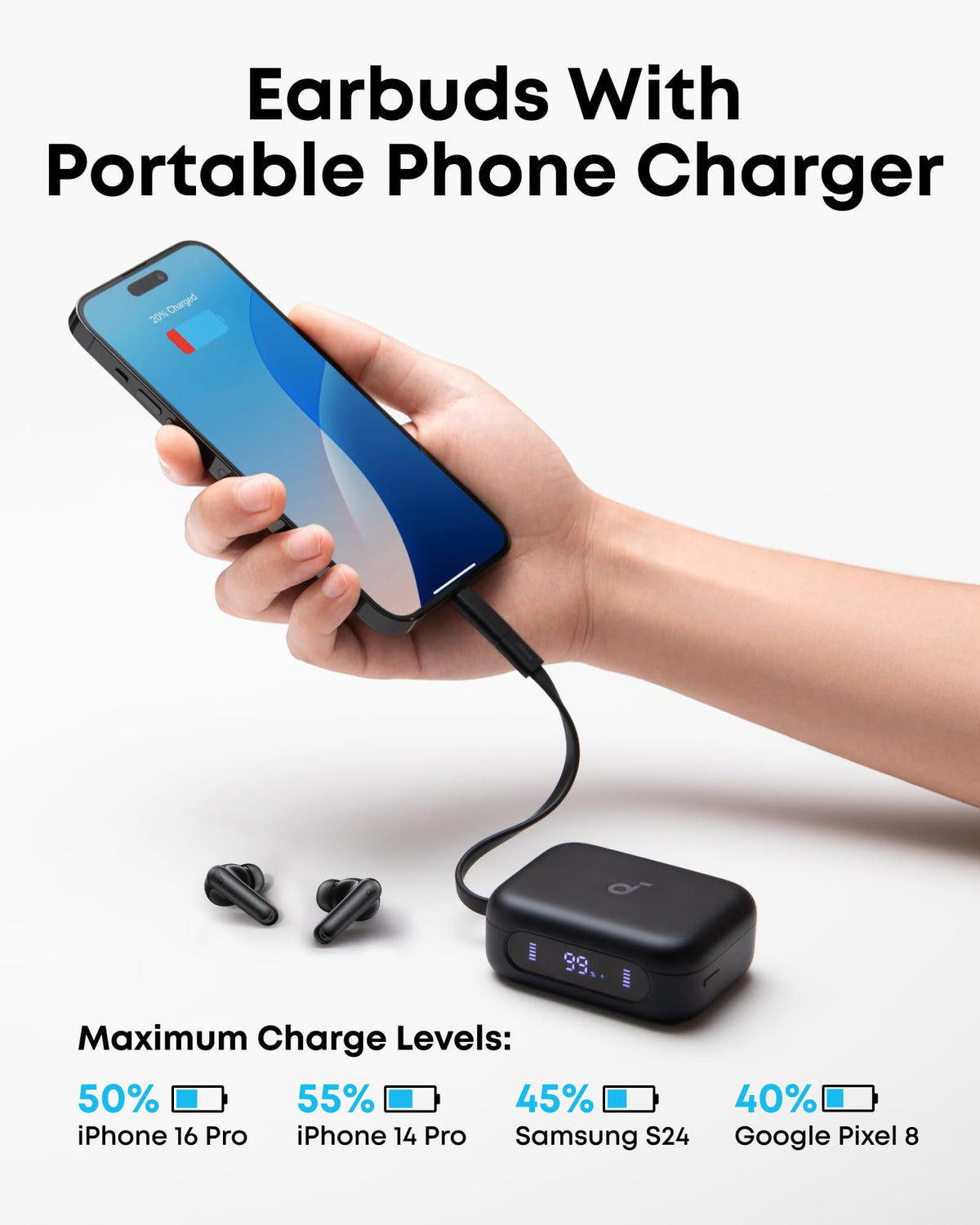 soundcore P41i｜Wireless Earbuds with Portable Phone Charger