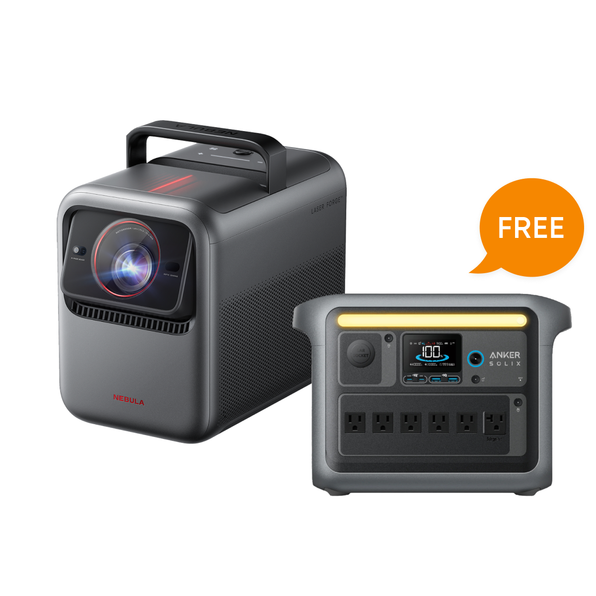 NEBULA X1 4K Projector + 1,056Wh Portable Power Station