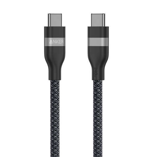 Anker USB-C to USB-C Cable (3 ft, 240W, Upcycled-Braided)