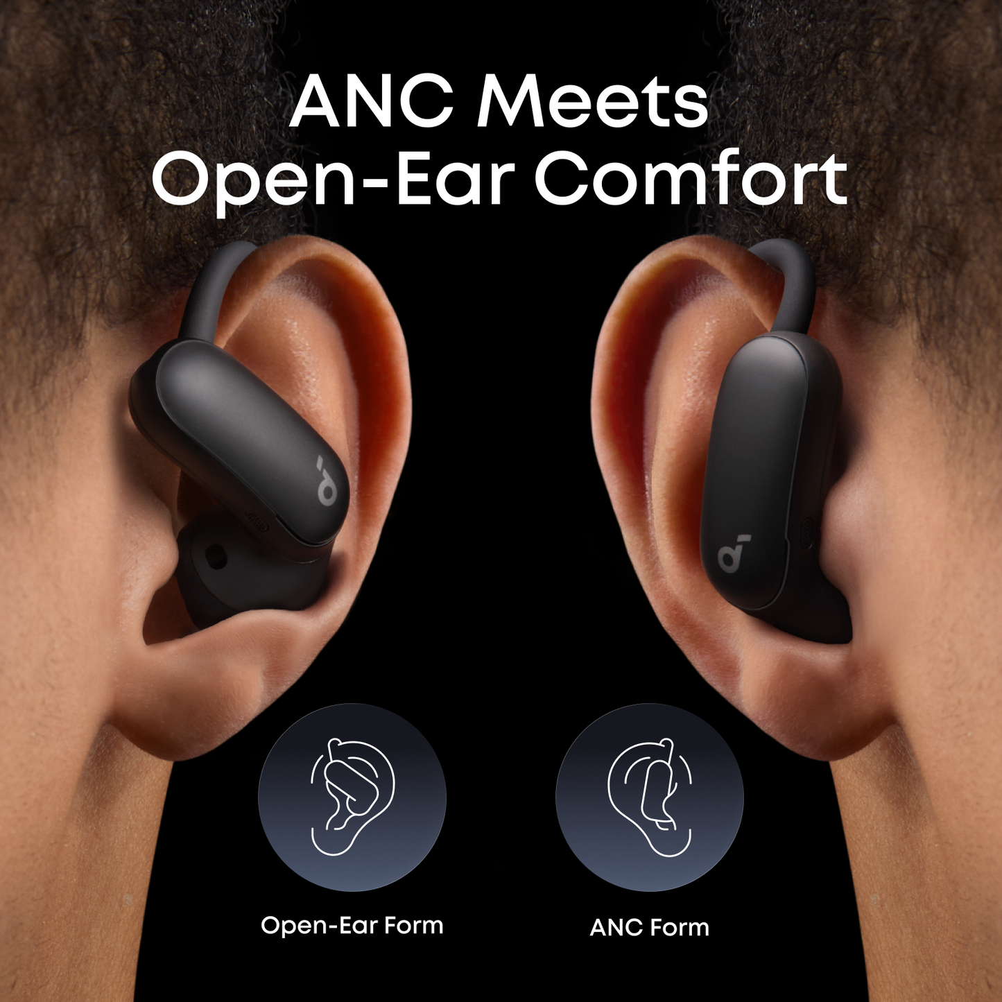 AeroFit 2 Pro｜Dual-Form Earbuds with Open-Ear and Active Noise Cancellation Form