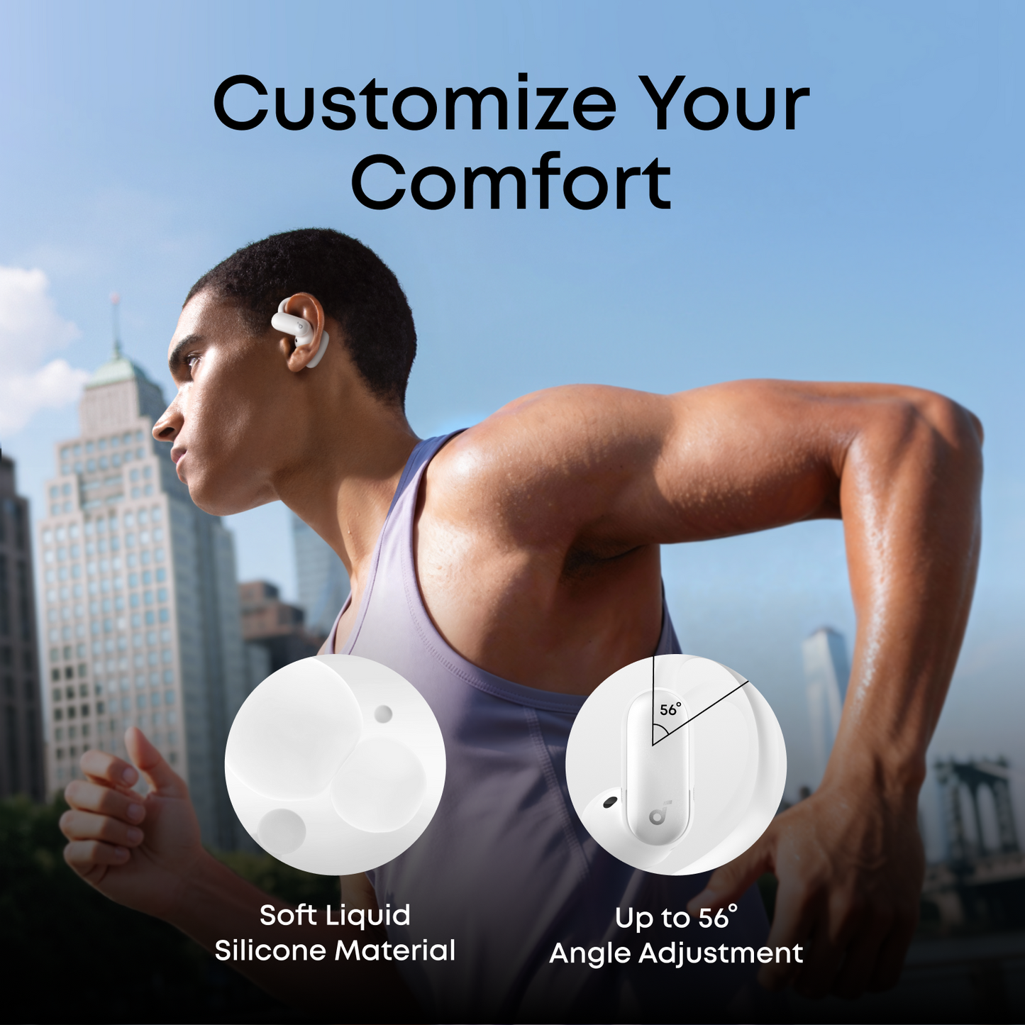 AeroFit 2 Pro｜Dual-Form Earbuds with Open-Ear and Active Noise Cancellation Form