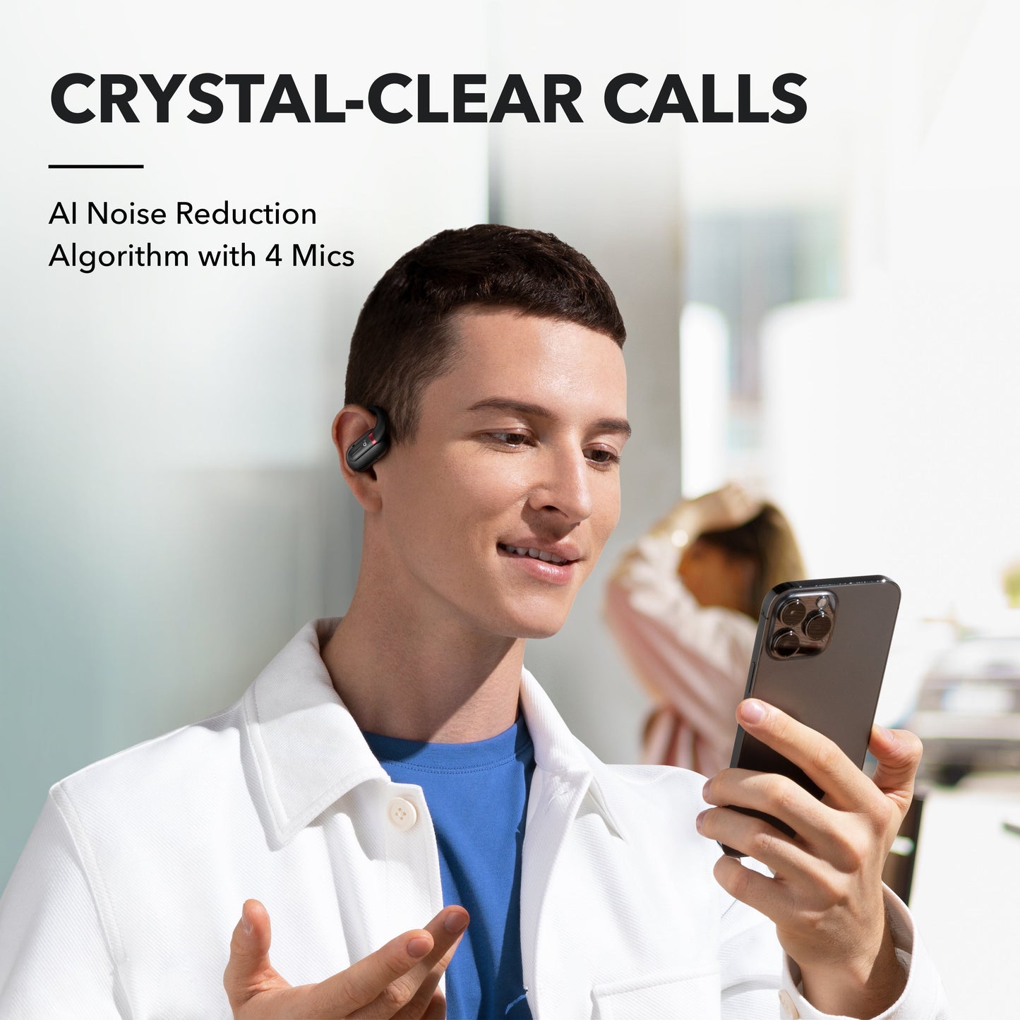 Soundcore V30i wireless open-ear headphones for calls